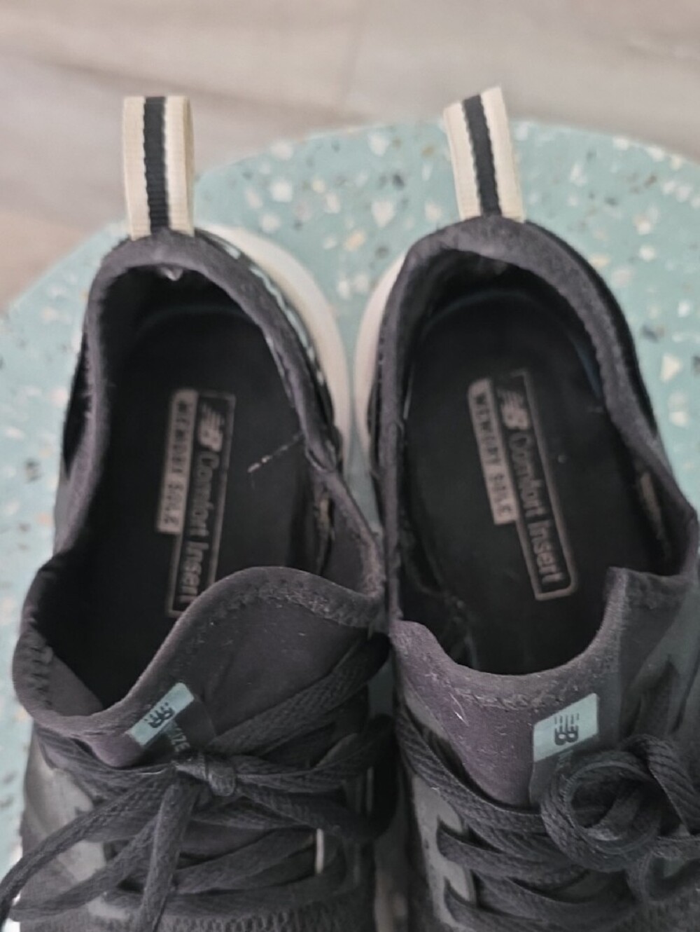New Balance FuelCore Nergize Black and White Knit Sneakers - Picture 5 of 5